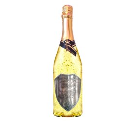 Svatební šumivé víno se zlatem pro novomanžele - Stříbrná etiketa – 750 ml